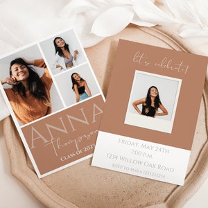 Graduation Announcement Card, Editable Graduation Card, Graduation Announcement Card Canva, Canva Template, Class of &#39;23 Card, Graduate