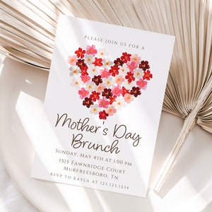 Mother&#39;s Day Invitation, Mother&#39;s Day Brunch Invitation, Mother&#39;s Day Brunch Invite, Mother&#39;s Day Invite, Brunch Invitation, Canva Template