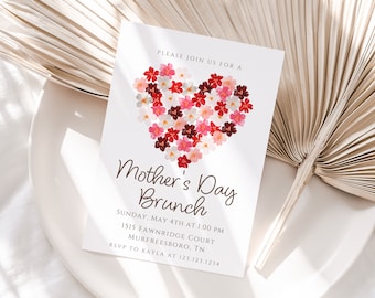 Mother's Day Invitation, Mother's Day Brunch Invitation, Mother's Day Brunch Invite, Mother's Day Invite, Brunch Invitation, Canva Template