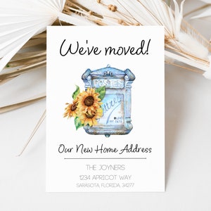 We've Moved Announcement, Personalized Moving Announcement, We are Moving, Change of Address, Moving Card, Editable Template