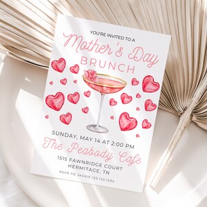 Mother&#39;s Day Invitation, Mother&#39;s Day Brunch Invitation, Mother&#39;s Day Brunch Invite, Mother&#39;s Day Invite, Brunch Invitation, Canva Template