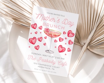 Mother's Day Invitation, Mother's Day Brunch Invitation, Mother's Day Brunch Invite, Mother's Day Invite, Brunch Invitation, Canva Template