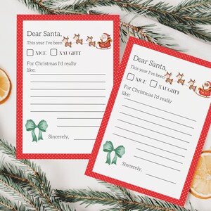 Brief an den Weihnachtsmann, Weihnachtsbrief, Brief an den Weihnachtsmann, Kinderbrief an den Weihnachtsmann, druckbarer Brief an den Weihnachtsmann, Weihnachtswunschliste, Weihnachtsmann Sofort Download