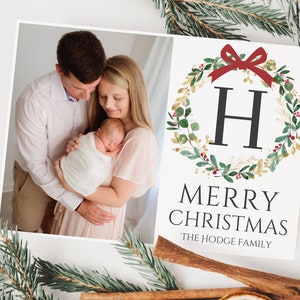 Christmas Card, Family Christmas Card, Christmas Card with Photos, Merry Christmas Card, Christmas Card Template, Editable Card, Canva