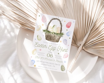 Easter Egg Hunt Invitation, Easter Invite, Easter Celebration, Easter Egg Hunt Invite, Spring, Religious Invitation, Minimal Invite, Easter