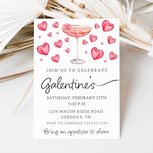 Galentine Einladung, Valentinstag Einladung, Galentine Invite, Galentine Day, Galentine Mottoparty, Galentine Theme, Galentine's Day