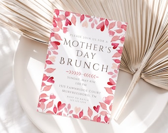 Mother's Day Invitation, Mother's Day Brunch Invitation, Mother's Day Brunch Invite, Mother's Day Invite, Brunch Invitation, Canva Template