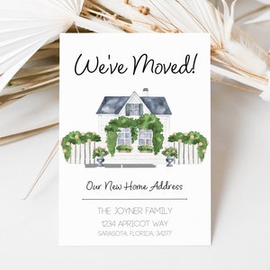 We&#39;ve Moved Announcement, Personalized Moving Announcement, We are Moving, Change of Address, Moving Card, Editable Template