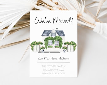 We've Moved Announcement, Personalized Moving Announcement, We are Moving, Change of Address, Moving Card, Editable Template