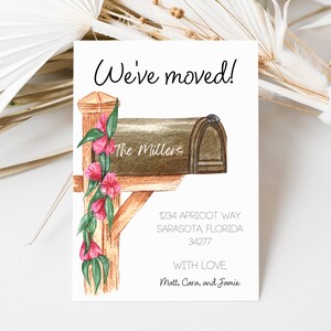 We&#39;ve Moved Announcement | Personalized Moving Announcement | We are Moving | Change of Address | Instant Download | Editable in Canva
