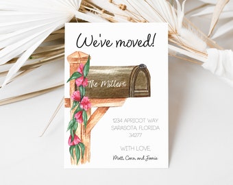 We've Moved Announcement | Personalized Moving Announcement | We are Moving | Change of Address | Instant Download | Editable in Canva