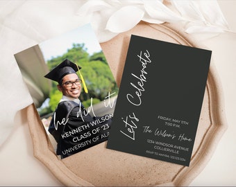 Graduation Announcement Card, Editable Graduation Card, Graduation Announcement Card Canva, Canva Template, Class of '23 Card, Graduate