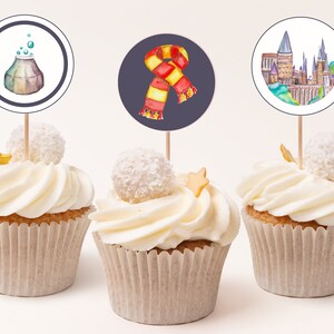 INSTANT DOWNLOAD Wizard Cupcake Topper, Printable, Wizard Birthday Party, Wizard Baby Shower Cupcake Topper, Digital, Cupcake Topper, Decor