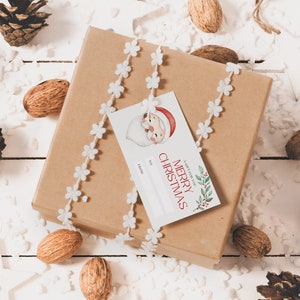 Printable Christmas Gift Tag, Kids Gift Tags, Printable Tags Christmas, Personalized Gift Tags for Christmas, Holiday Gift Tags, 3.5X2 in