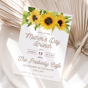 Mother&#39;s Day Invitation, Mother&#39;s Day Brunch Invitation, Mother&#39;s Day Brunch Invite, Mother&#39;s Day Invite, Brunch Invitation, Canva Template