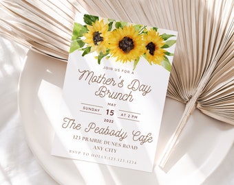Mother's Day Invitation, Mother's Day Brunch Invitation, Mother's Day Brunch Invite, Mother's Day Invite, Brunch Invitation, Canva Template