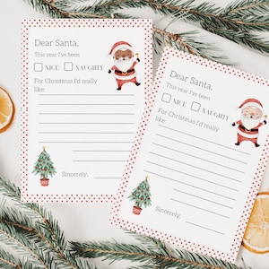 Brief an den Weihnachtsmann, Weihnachtsbrief, Brief an den Weihnachtsmann, Kinderbrief an den Weihnachtsmann, druckbarer Brief an den Weihnachtsmann, Weihnachtswunschliste, Weihnachtsmann Sofort Download