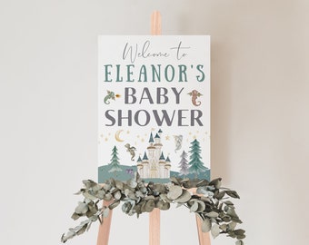 Dragon Baby Shower Welcome Sign, Dragon Shower Decor, Dragon Shower Welcome Sign, Baby Shower Welcome Sign, Dragon Themed Shower, 18X24 Sign