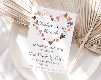 Mother's Day Invitation, Mother's Day Brunch Invitation, Mother's Day Brunch Invite, Mother's Day Invite, Brunch Invitation, Canva Template