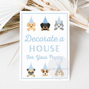 DESCARGA INSTANTE Decorar una casa para el signo del cachorro, imprimible, fiesta de cumpleaños del cachorro, niño, veterinario, cachorro Pawty imprimible, digital, decoración, Paw-ty