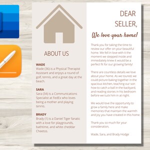 Plantilla carta al vendedor Sin foto, Carta del comprador de vivienda, Carta al vendedor sin foto, Plantilla de carta, Editable en Word o Páginas