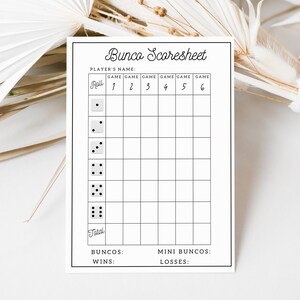 Bunco Score sheets, Bunco Score Card, Bunco Score Sheets x 4, Bunco Cards, Bunco Game Night, Bunco Game, Printable PDF, Bunco Score
