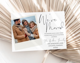 We've Moved Card, Moving Card, Moving Announcement, Printable Moving Card, We've Moved Announcement, New Address, Change of Address