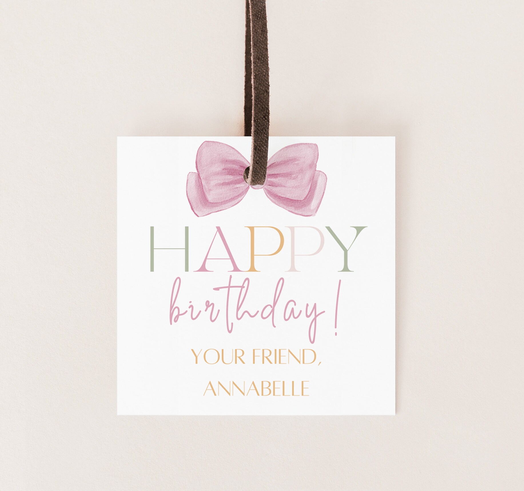 Printable Gift Tag With Bow Kids Gift Tags Printable Tags - Etsy