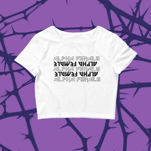 ALPHA FEMALE CROP stripper outfit band shirt