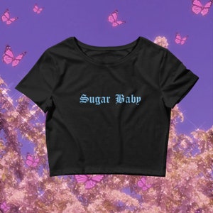 Sugar Baby crop top stripper outfit y2k