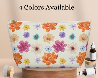 Makeup Bag Floral Gift Idea Cosmetic Bag Bridesmaid Cosmetic Pouch Gift Daughter Gift from Mom Cosmetic Travel Bag Makeup Bag Organizer