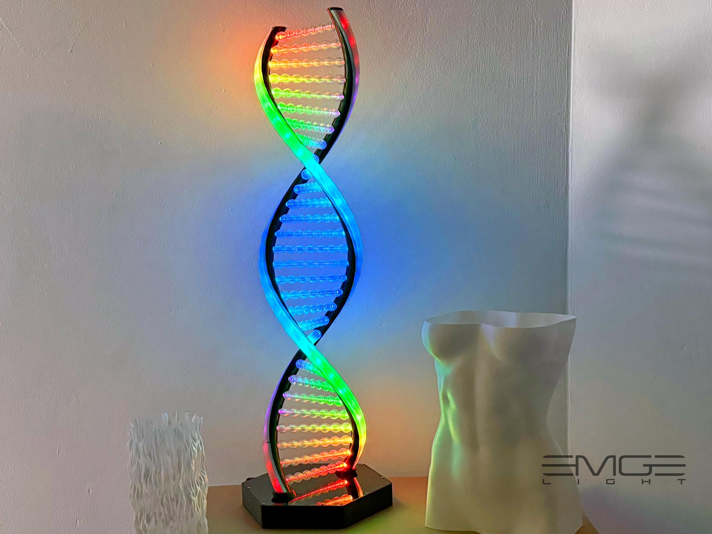 3D Printed DNA LED Lamp: Biology Science Art, Gaming Room Decor - Etsy