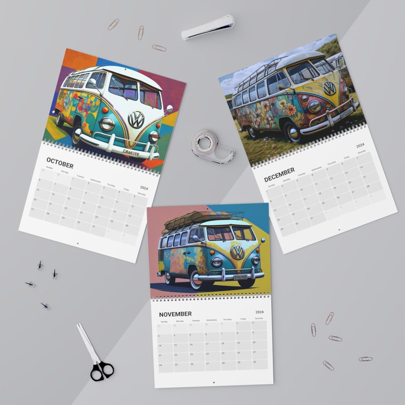 Hippy Wagon Hippie Bus Calendar 2024 Quality Paper - Etsy