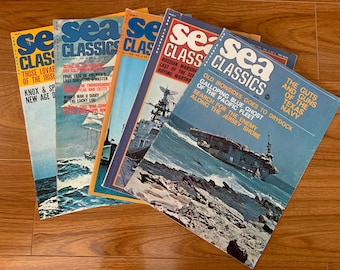 Vintage 1975 Sea Classics Magazine Lot Of 5