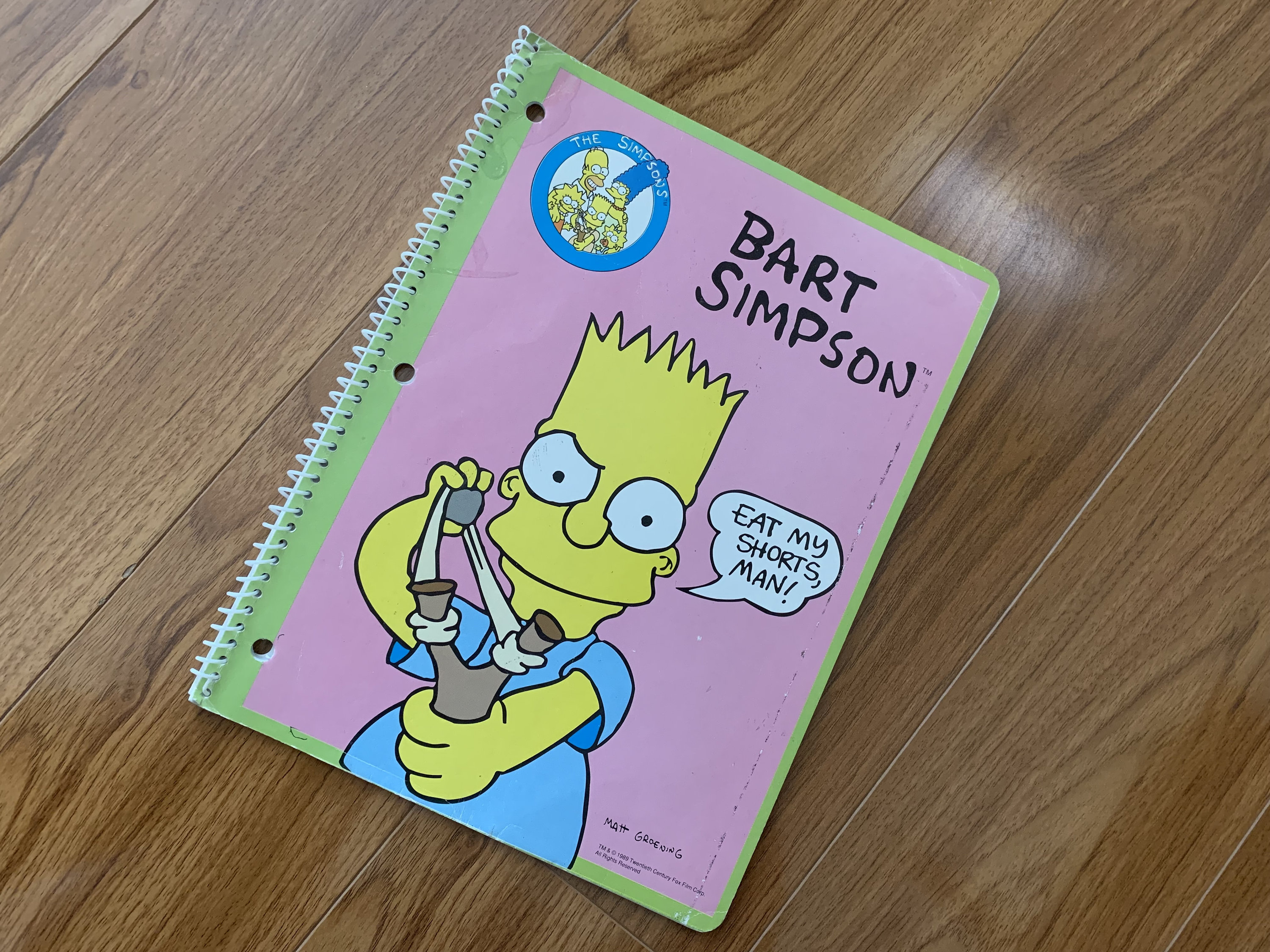 1989 Vintage Bart Simpson Notebook - Etsy
