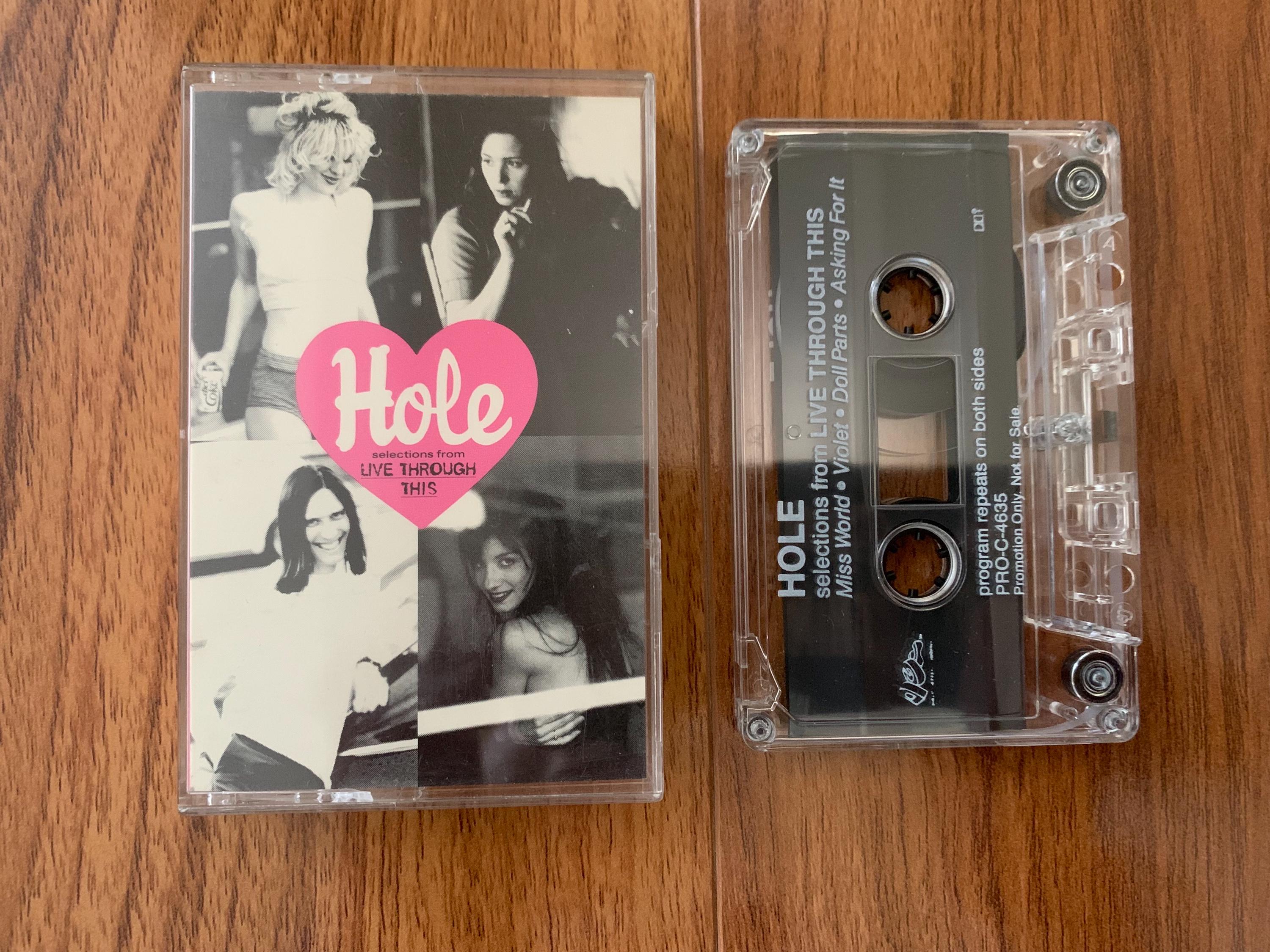 Vintage Rare Hole Courtney Love Cassette Promotional Live Through