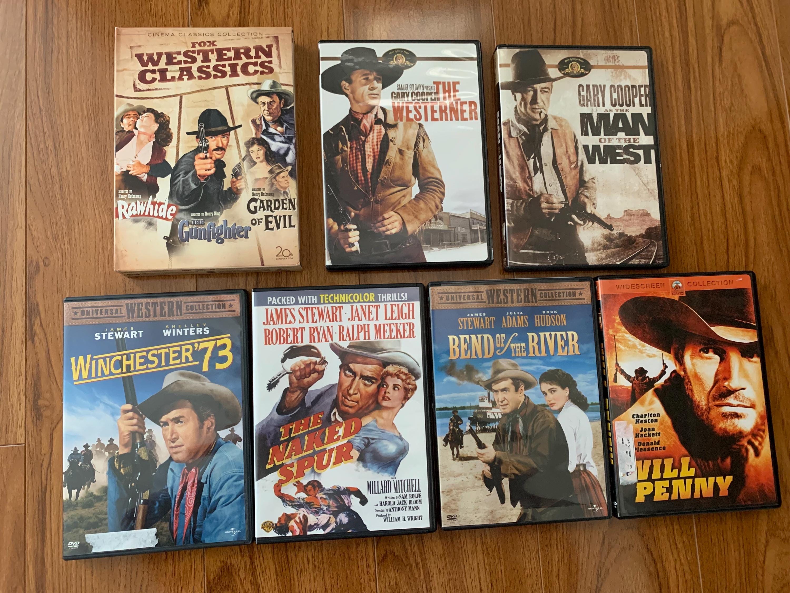 Vintage Westerns DVD Lot Gary Cooper/james Stewart/charlton Heston