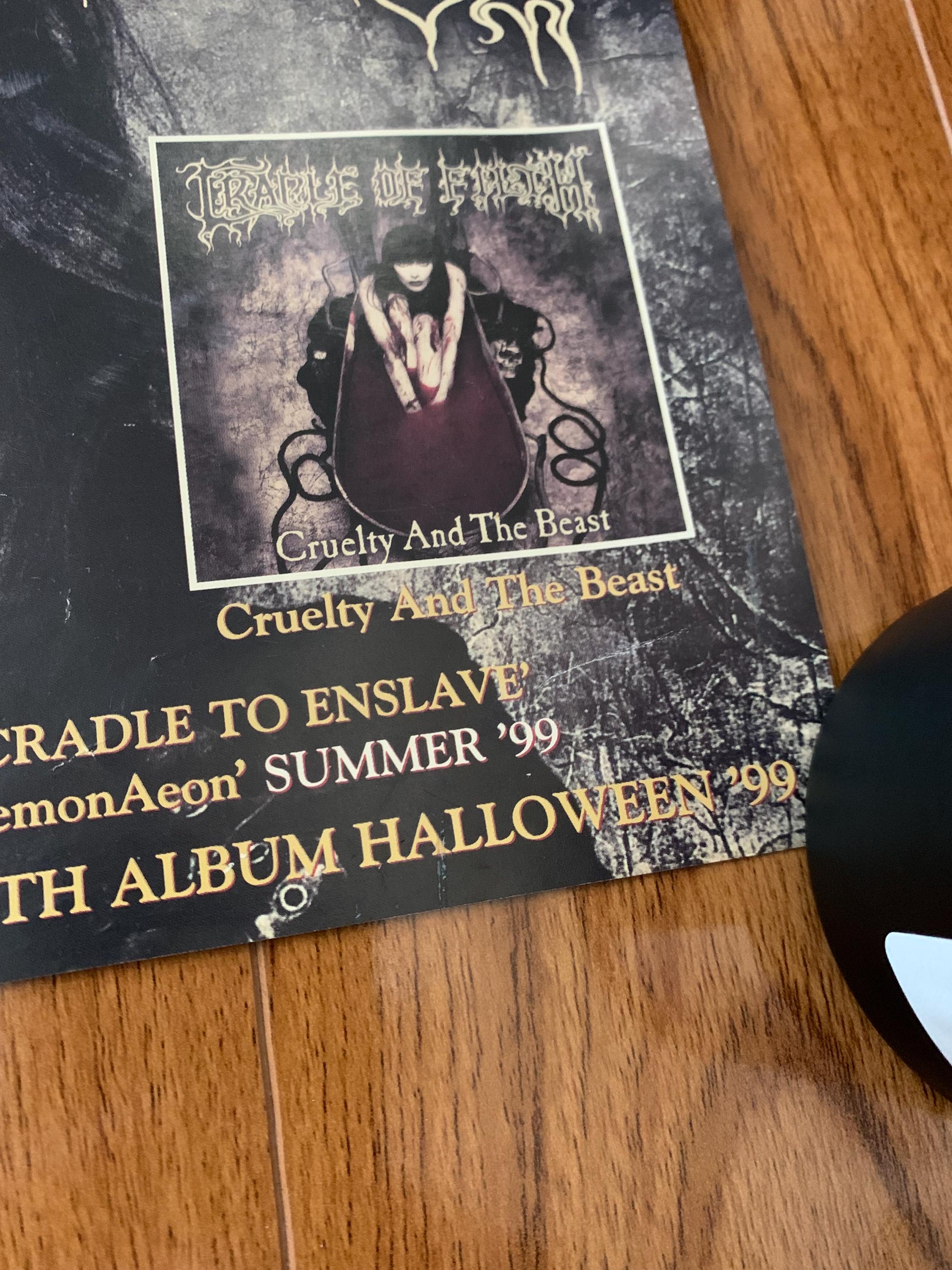 Vintage 1999 Crade of Filth Poster as is Promotional - Etsy