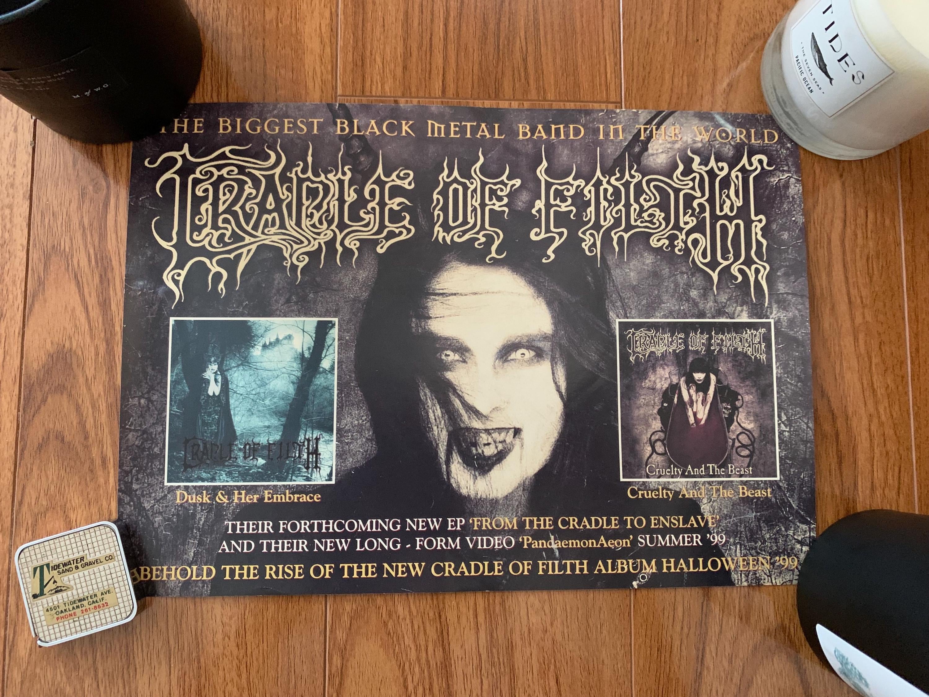 90s デッドストックCradle Of Filth大判ポスター 90s デッドストックCradle Of Filth大判ポスター 90s デッドストック