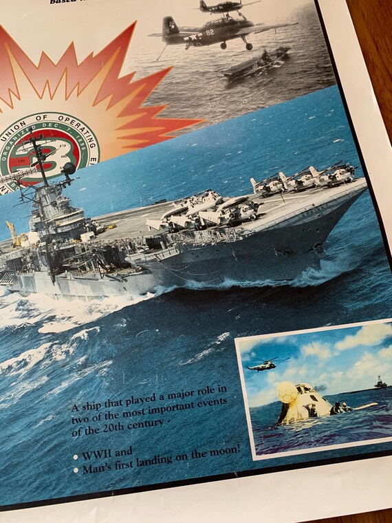 U.S.S. Hornet Poster Vintage Y2K Alameda Naval Base Union of