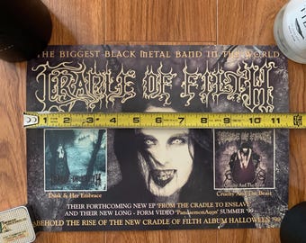 Vintage 1999 Crade of Filth Poster as is Promotional - Etsy