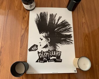 Rare The Distillers Vintage Promotional Poster Sing Sing Death House Brody Dalle As Is