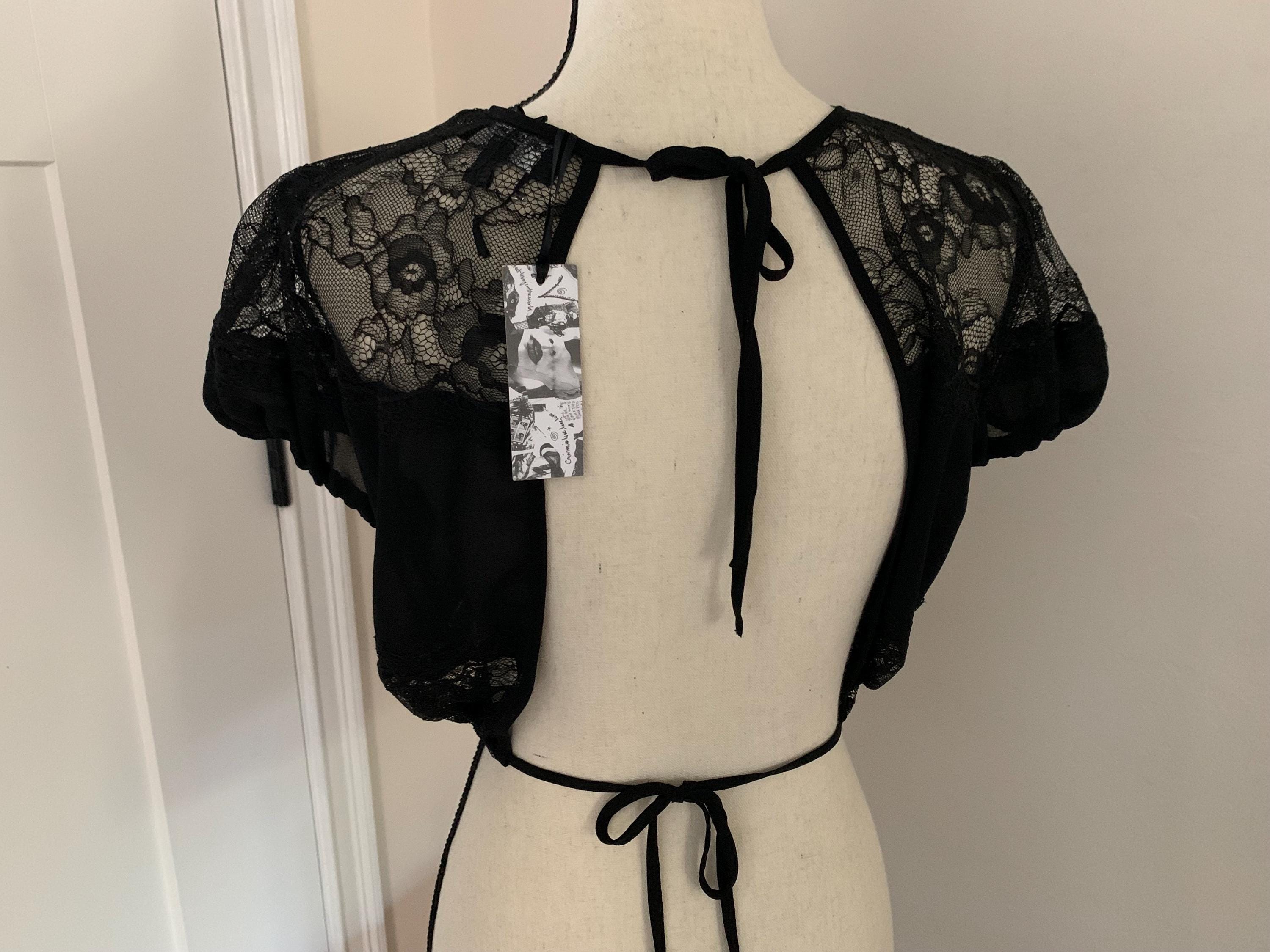 Courtney Love/nasty Gal Collab Black Lace Top Size XS Rare - Etsy
