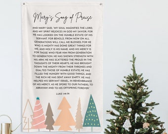 Christian Christmas Tapestry Wall Hanging, Religious Christmas Wall Art Banner, Christmas Scripture Wall Flag, Holiday Christian Decor