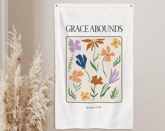 College Apartment Scripture Tapestry Decor for Living Room Bible Verse Banner Christian Boy Graduation Gift for Teen Girl Room Wall Art