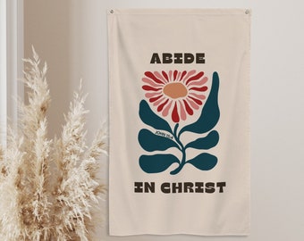 College Apartment Scripture Tapestry Decor for Living Room Bible Verse Banner Christian Boy Graduation Gift for Teen Girl Room Wall Art