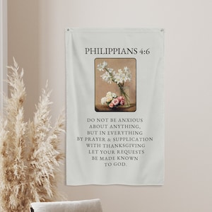 College Apartment Scripture Tapestry Decor for Living Room Bible Verse Banner Christian Boy Graduation Gift for Teen Girl Room Wall Art