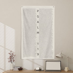 Bible Verse Tapestry for Living Room Scripture Wall Art Hanging for Dining Room Faith Banner Home Office Decor Christian Gift