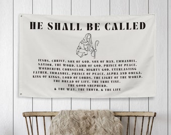 Minimalist Christian Bible Verse Christmas Tapestry, Religious Modern Christmas Tree Aesthetic Flag, Minimal Scripture Banner Wall Hanging