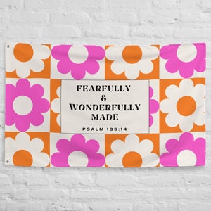Scripture Banner for Kids Room Bible Verse Wall Art Christian Tapestry for Children’s Room Scripture Sign for Girls Room Bible Banner